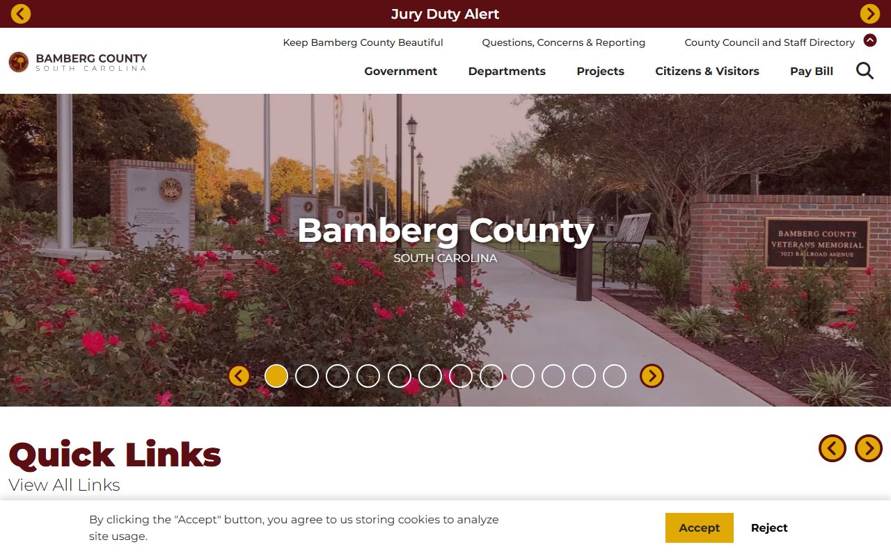 Bamberg County DUI Records government website