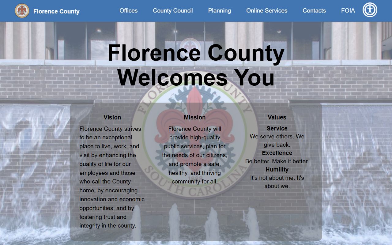Florence County DUI Records county government website